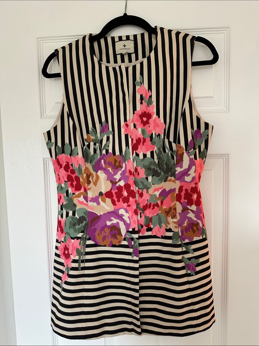 Tuckernuck Black, Cream & Pink Striped Top